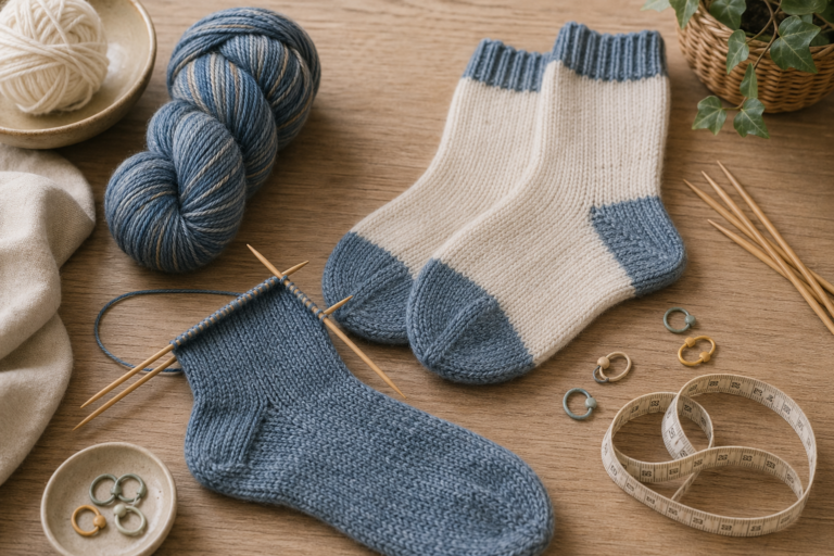Socken stricken für Einsteiger – Ferse, Spitze und Garnwahl einfach erklärt