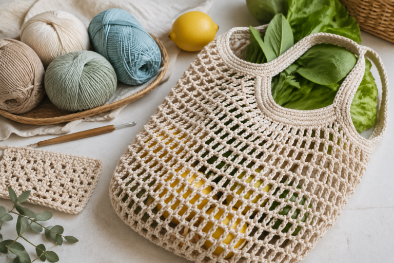 Welches Garn für Marktbeutel und Netztaschen – luftig, stabil und alltagstauglich