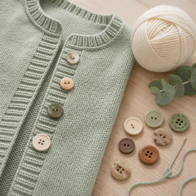 Knöpfe für Strickjacken auswählen – Größe, Gewicht und Stil