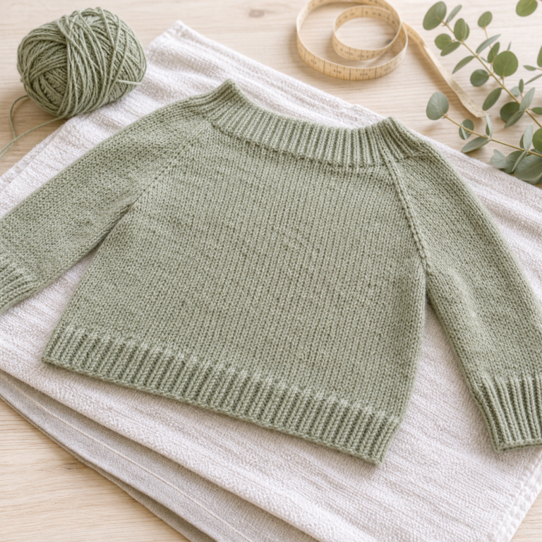 Strickstücke liegend trocknen – warum Form beim Trocknen entsteht