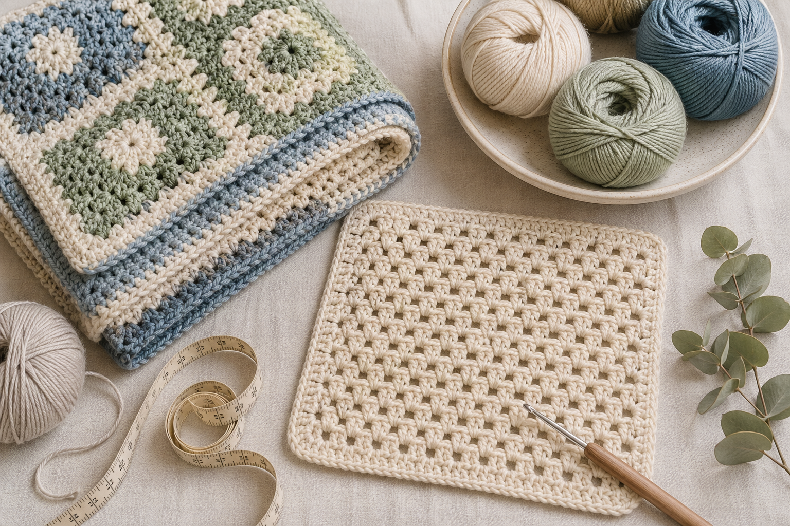 Editoriales Blogbild zu monochrome Projekte mit Wolle, Nadeln und ruhiger Handarbeitsszene