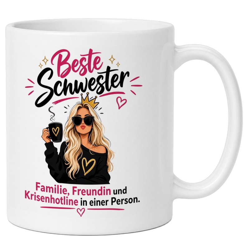 Tasse als Geschenk für die beste Schwester