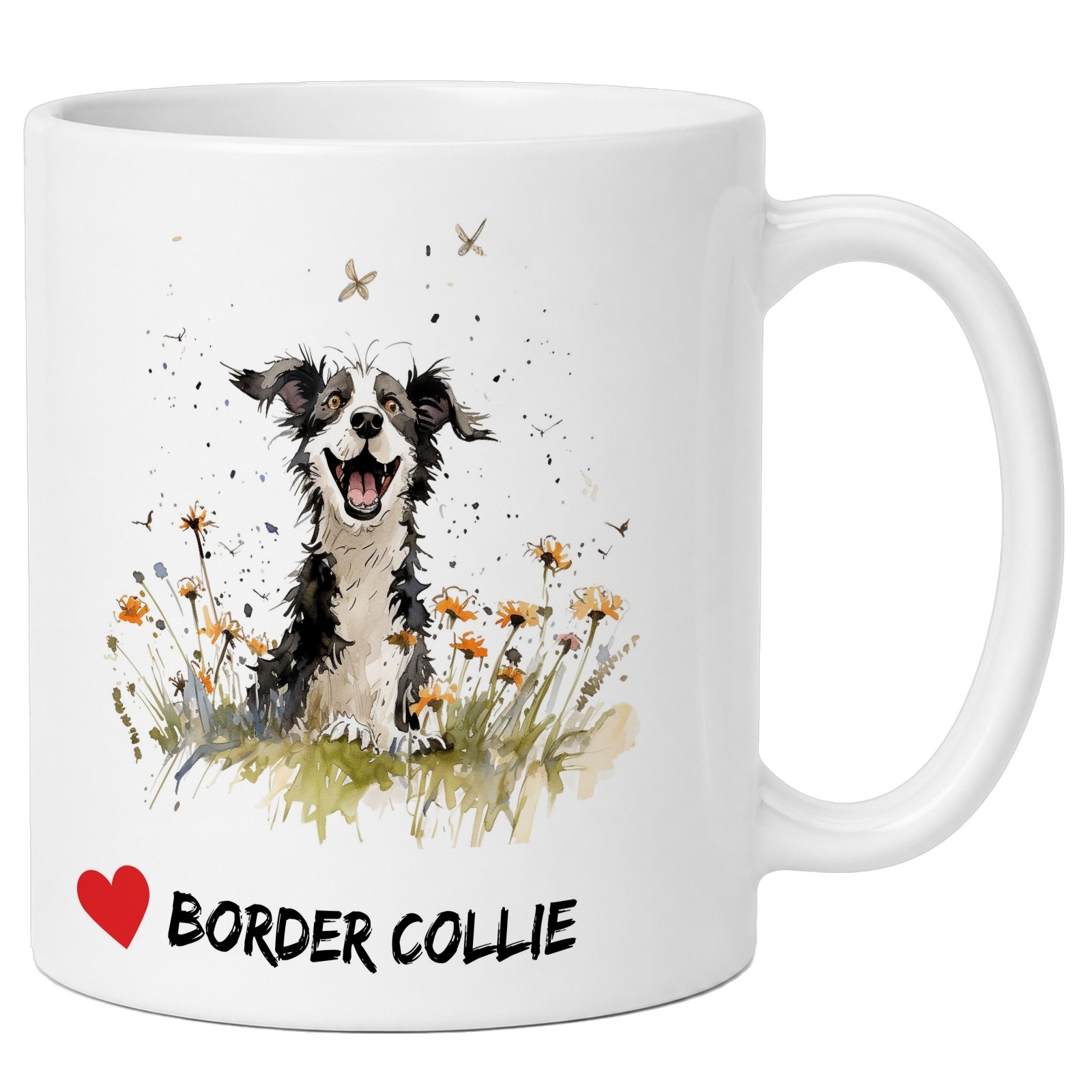 Tasse mit Border-Collie-Hundemotiv