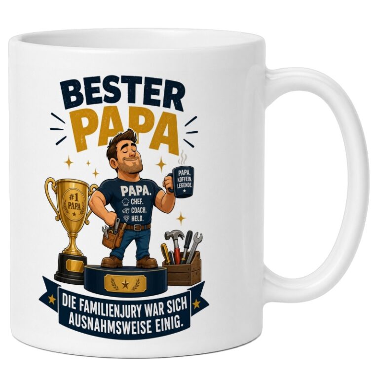 Ein Geschenk für Papa: Humorvolle Tassen mit Familienbezug