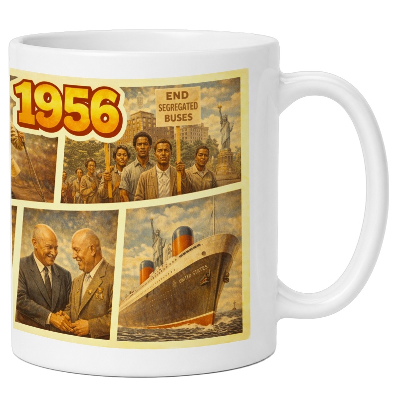 Retro-Tasse für den Jahrgang 1956 zum 70. Geburtstag