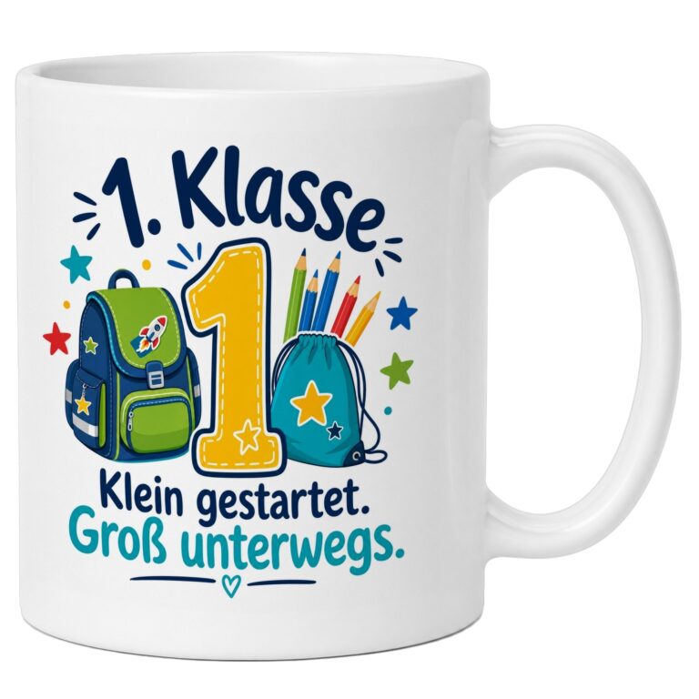 Schultüte, Karte und Tasse: Ein stimmiges Einschulungsgeschenk zusammenstellen